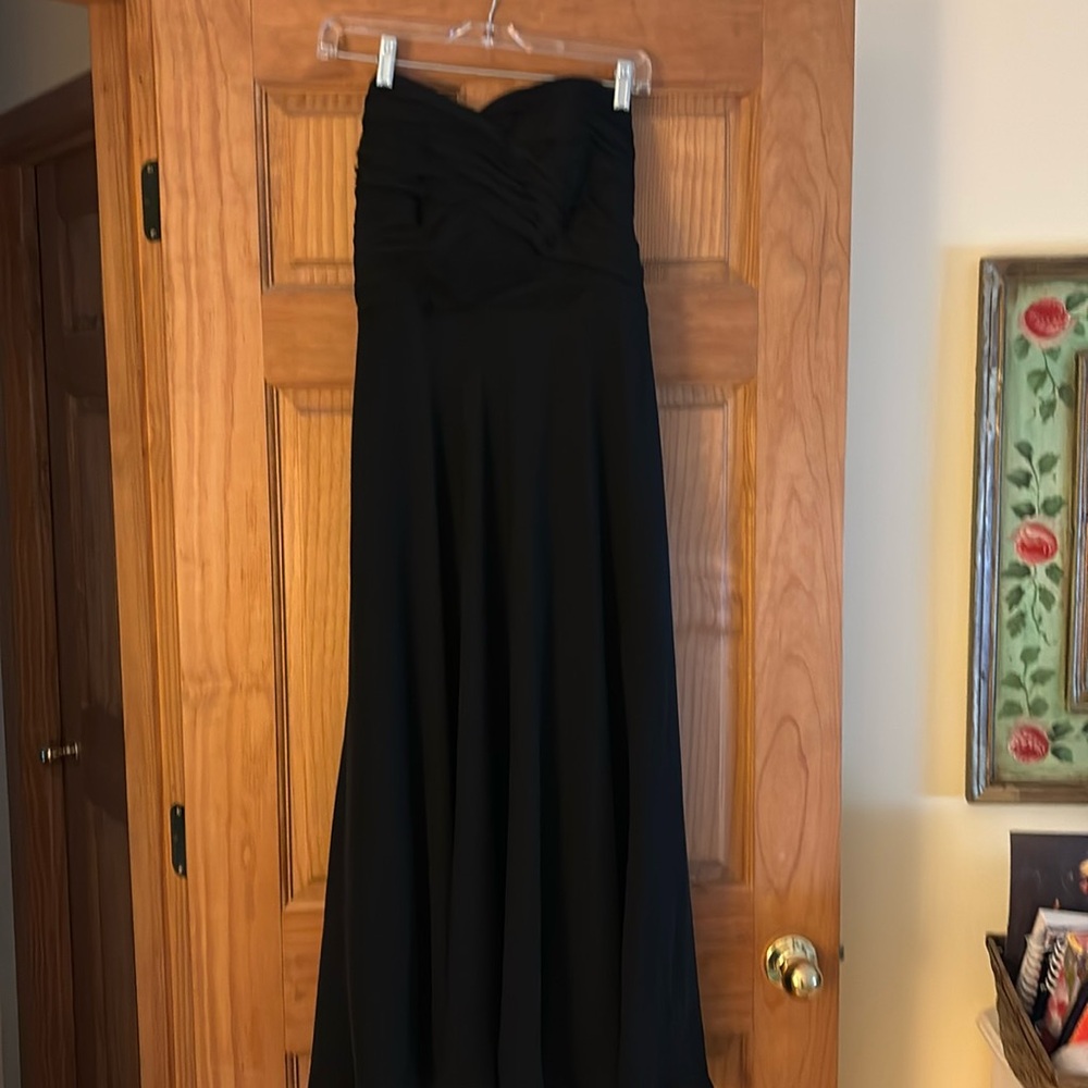 Black strapless Lauren midi dress size 8